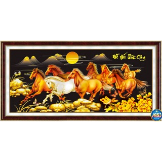 Tranh đính đá mã đáo thành công kt98x48cm