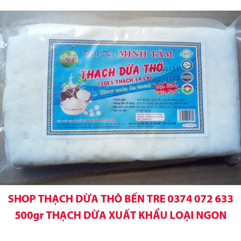 500gr Thạch Dừa Thô Bến Tre Loại Ngon