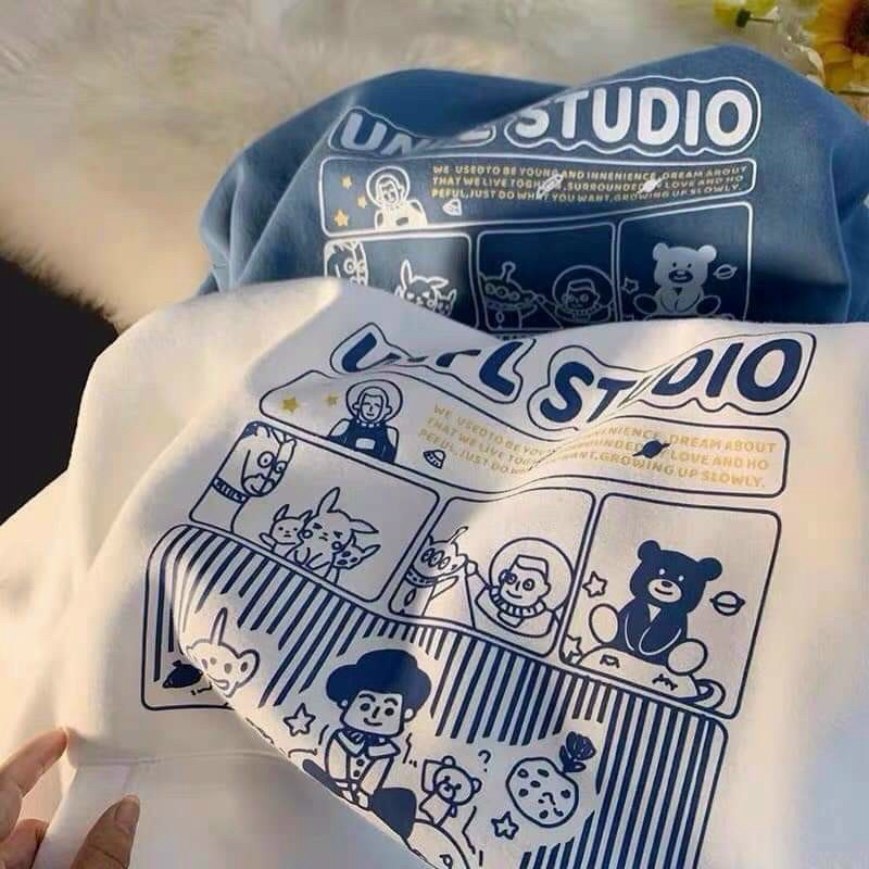 ÁO KHOÁC HOODIE NAM NỮ FOM RỘNG HỌA TIẾT UNFL STUDIO THỜI TRANG SIÊU SOÁI