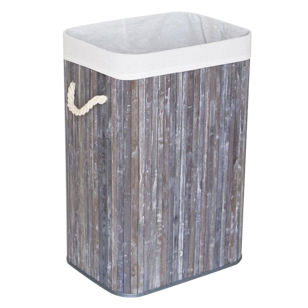HomeBase PLIM giỏ đựng đồ bằng MDF bọc vải W40xD30xH60cm màu xám