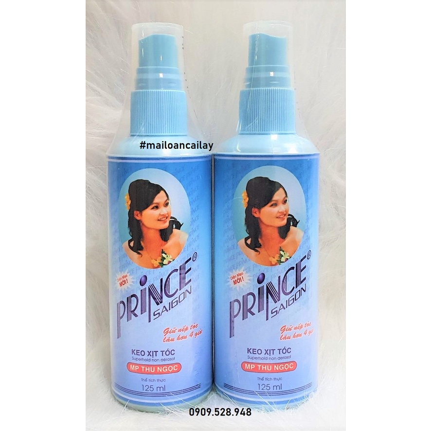 Keo xịt tóc Prince Sài Gòn 125ml giũa nếp tóc lâu tạo kiểu hoặc bới tóc cô dâu
