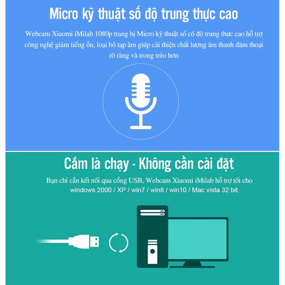 Webcam XM iMilab 1080P Bản quốc tế