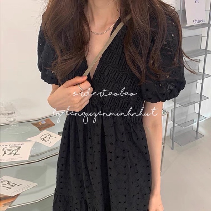 /order taobao/ Đầm Midi Đơn Giản 4 Màu Bầu Bì thoải mái