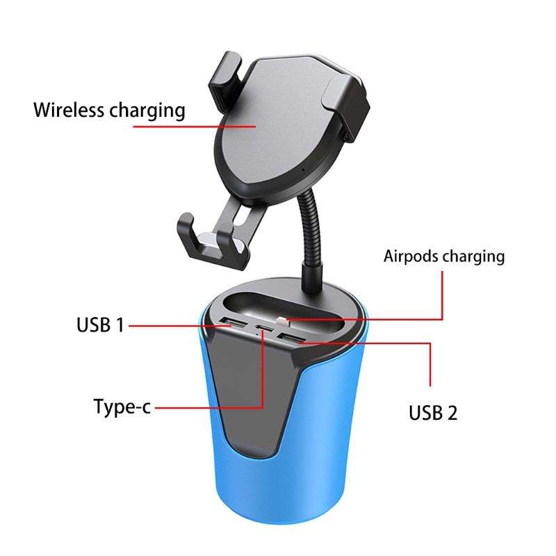 Giá Đỡ Điện Thoại Kiêm Sạc Không Dây 10w Trên Xe Hơi