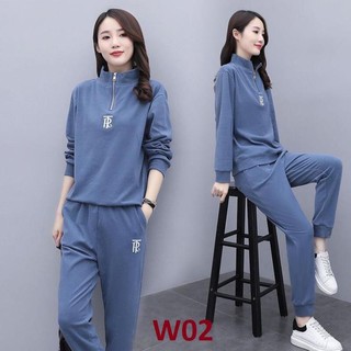 Đồ Bộ Mặc Nhà Thu Đông cá tính thun da cá W