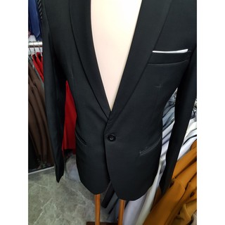 Combo Bộ vest đen + Áo vest xanh đen + Gile đen