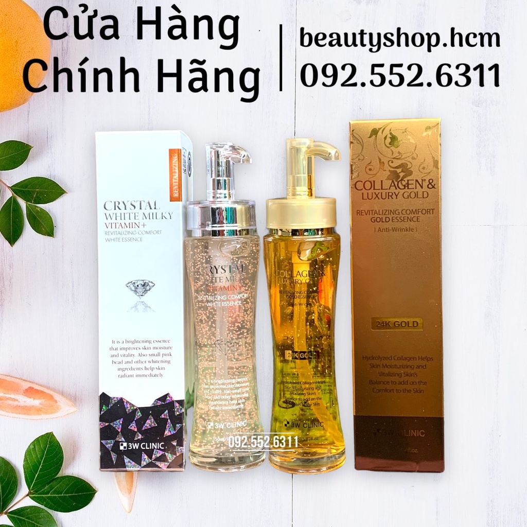 Serum Tinh chất Vàng Collagen Luxury Gold 3W Clinic 150ml mẫu mới