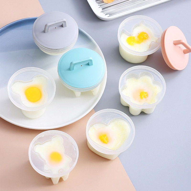 Set 4 Khuôn Chiên Trứng Bằng Nhựa Dễ Thương Tiện Dụng Cho Nhà Bếp