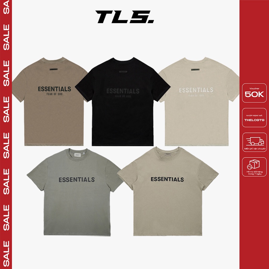 Áo thun ESSENTIALS FOG Fear Of God best quality tay lỡ unisex form rộng TLS oversize chất liệu cotton bản cao cấp