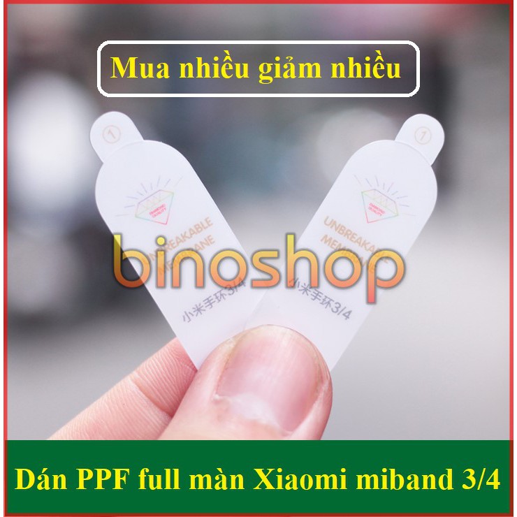 [Dán PPF] Miếng dán PPF Mặt Trước Xiaomi Miband 3 , Miband 4