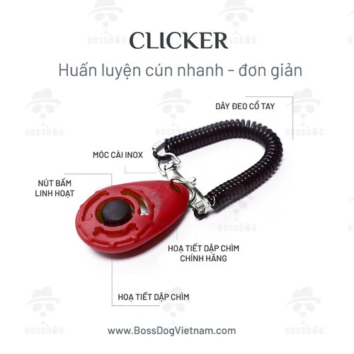 CLICKER,DỤNG CỤ HUẤN LUYỆN THÚ CƯNG - ZIPPOPET SHOP