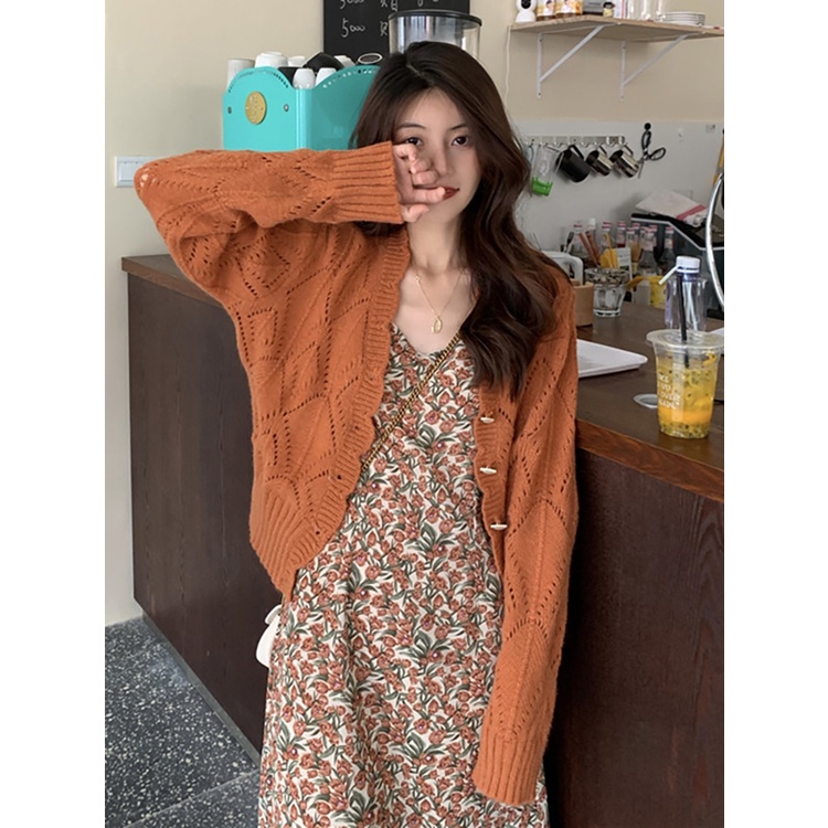 Đầm hai dây nữ hoa nhí suông dài qua gối voan Hàn, váy nữ hai dây chữ A chất đẹp 2022