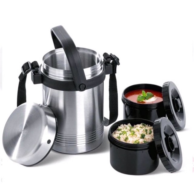 Cặp lồng giữ nhiệt EMSA Mobility 2 ngăn đựng thực phẩm dung tích 1.2L chất liệu inox cao cấp chống gỉ