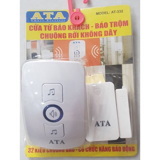 Chuông báo trộm từ xa ATA AT-332. Khi mở cửa cổng, chuông báo trong nhà. Bảo Hành 12 tháng.