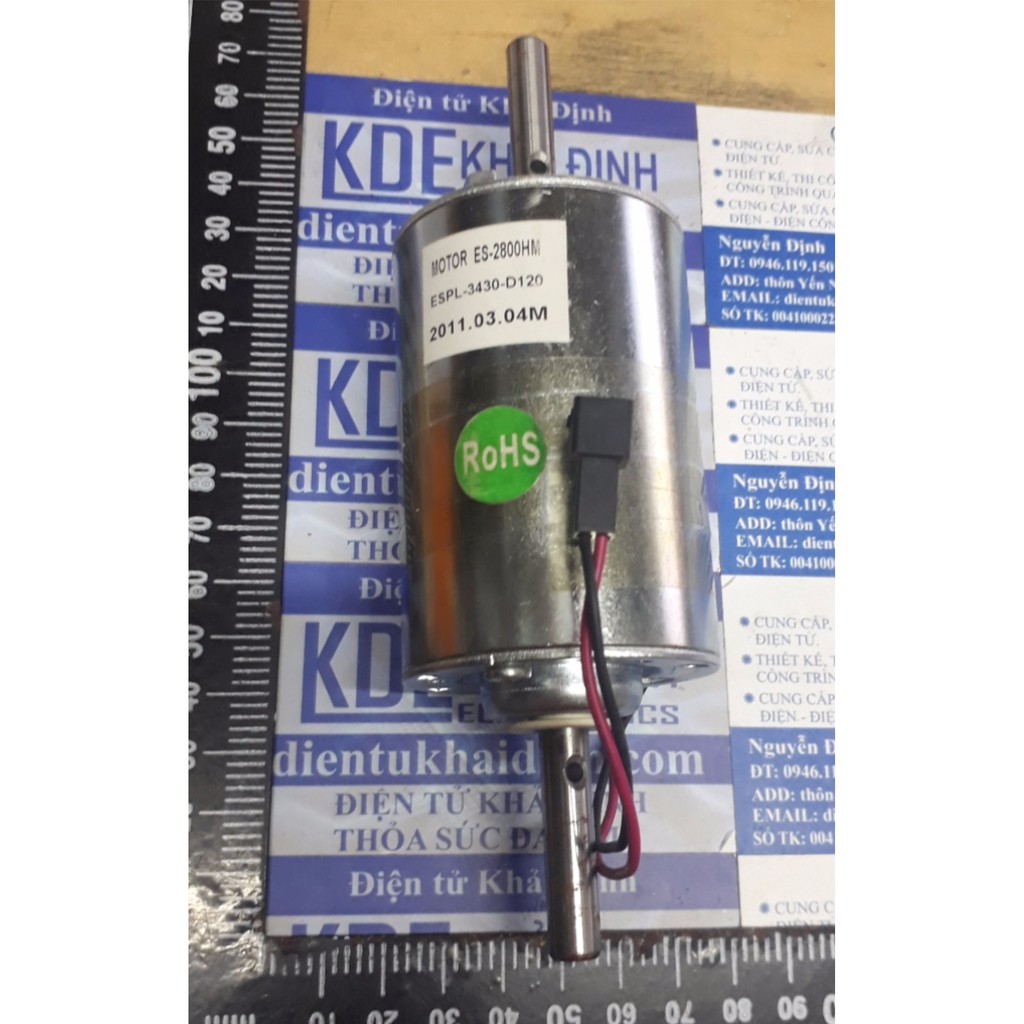 ĐỘNG CƠ DC ESPL 3430D120 120VDC 2500RPM, 620g trục 8mm, CHẾ MÁY PHÁT ĐIỆN kde4894