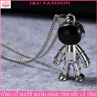 Vòng cổ , dây chuyền UNISEX người ngoài hành tinh vô cùng độc đáo cá tính bản lớn với dây kim loại dài cho Nam Nữ VC-39