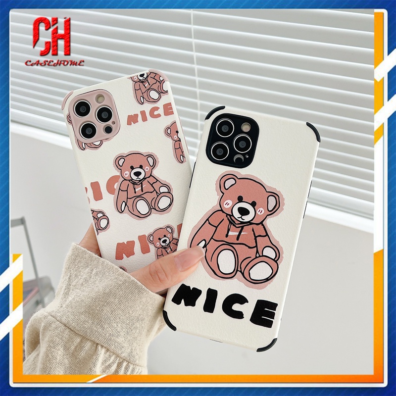 Ốp điện thoại hình gấu thích hợp cho iPhoneXr Xsmax 12 Mini 12 Pro Max 11 Pro Max 6 7 6s 8 Plus X Se 2020 6splus 7plus