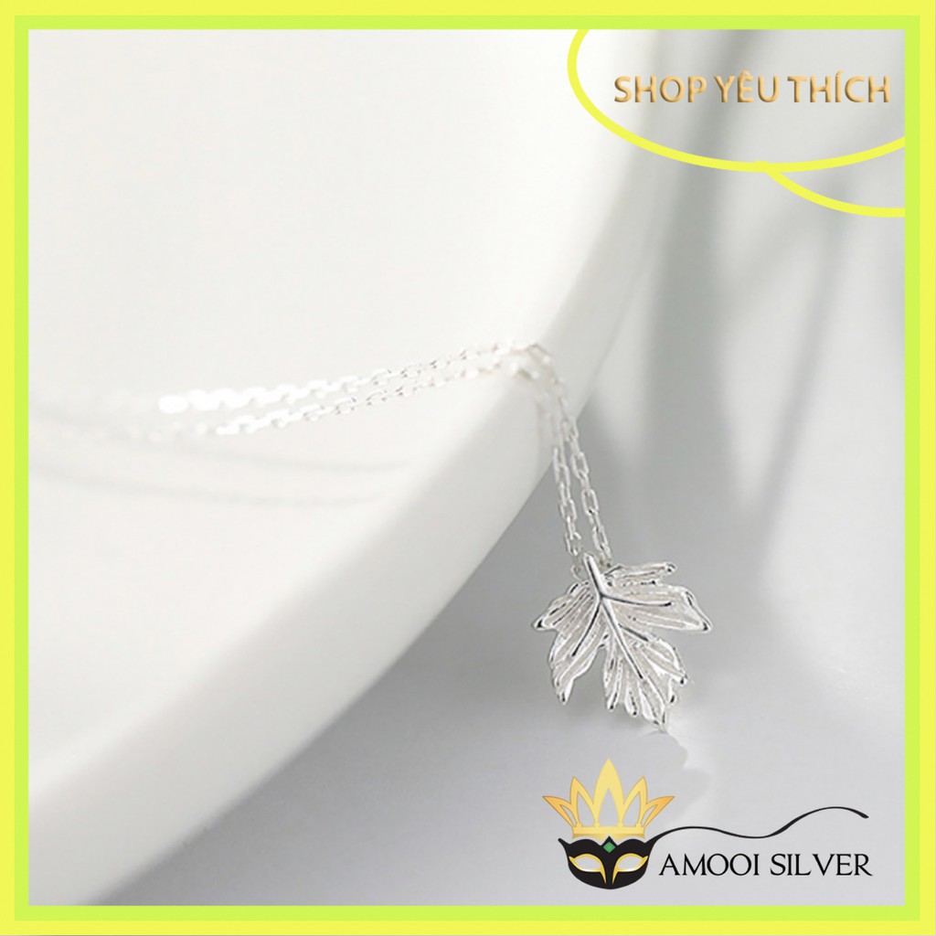 Dây chuyền bạc S925 lá phong - Amooi Silver AD61
