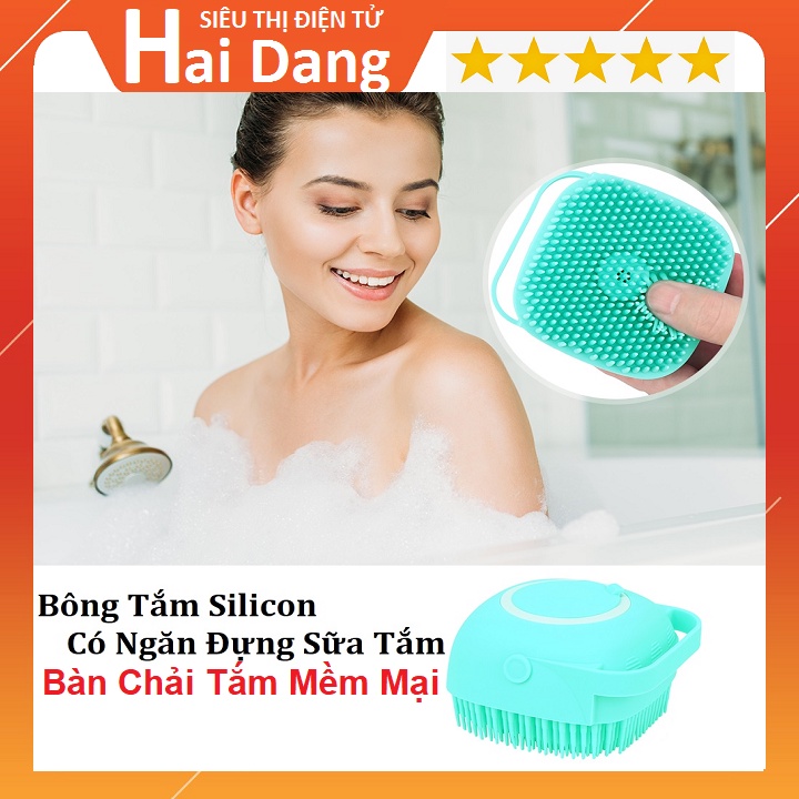 Bông Tắm Bàn Chải Tắm, Silicon Cao Cấp Tiện Dụng - Giúp Tạo Bọt Massage - Tẩy Tế Bào Chết - Siêu Sạch