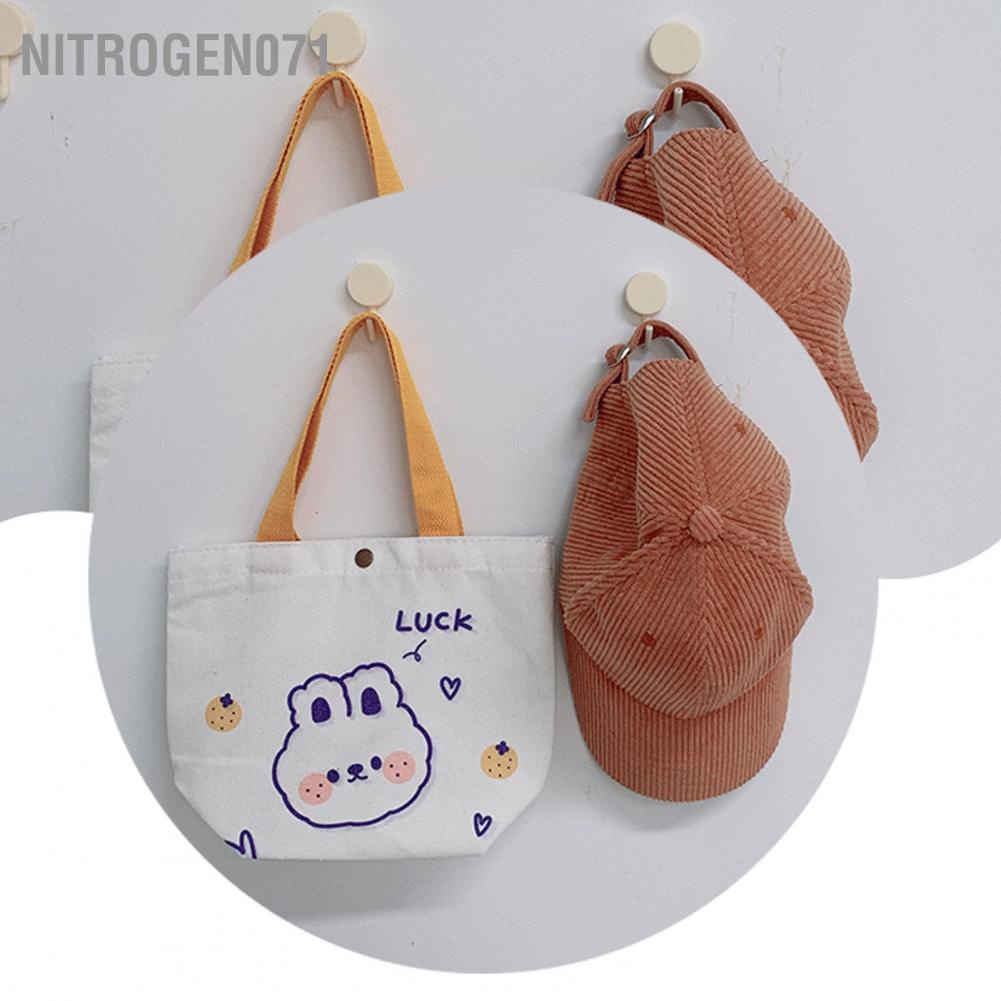 Nitrogen071 Tote Bag Canvas One Shoulder Portable Large Capacity for Shopping Cute Cartoon Student Gift