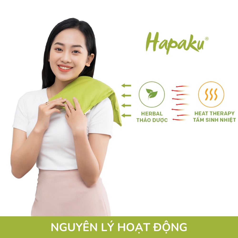 Gối Đa Năng HAPAKU Chườm Nóng Lạnh Giảm Nhức Mỏi Lưng, Vai Gáy Giảm Đau Bụng Kinh Size Lớn