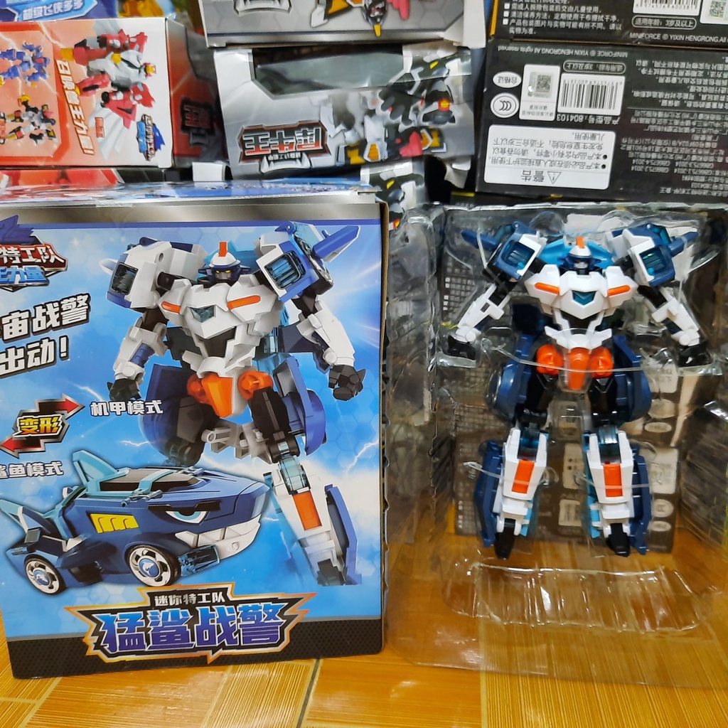 Đồ chơi miniforce mô hình Siêu Robot Cảnh sát vũ trụ Cá mập Jaws Cop đồ chơi trẻ em