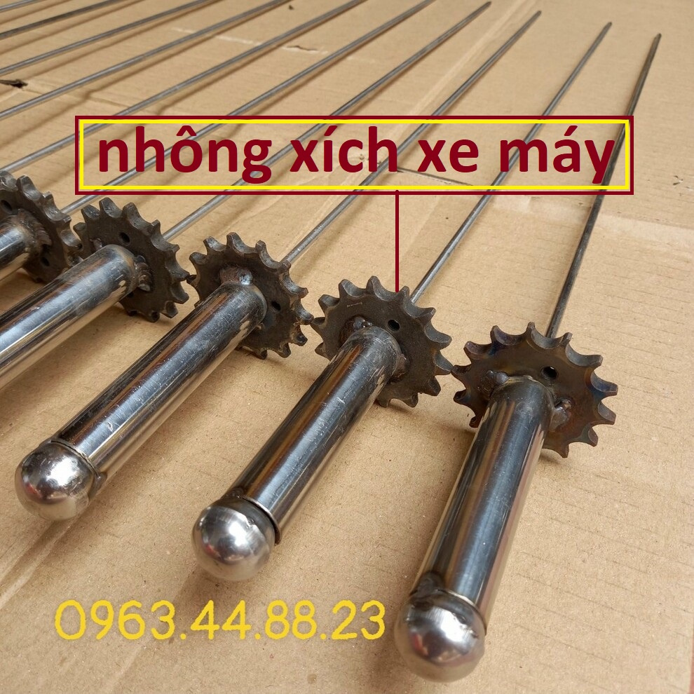 Xiên nướng thịt _ chế máy quay tự động _ xien nuong cha