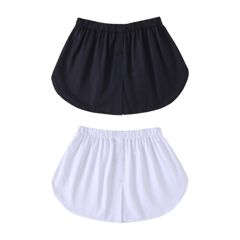 Chân Váy Chữ A Giả Hai Lớp Màu Trơn Lưng Thun Co Giãn Màu Trơn Trang Trí Nút Thời Trang Hàn Quốc Dành Cho Bạn Nữ