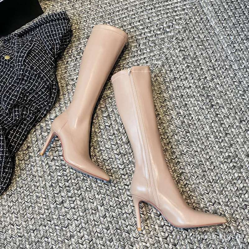 Giày bốt mũi nhọn thiết kế thời trang mùa thu đông cho nữ