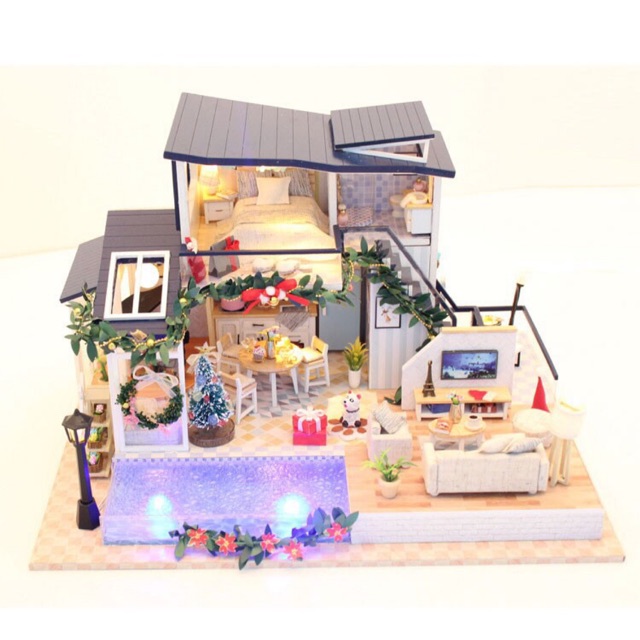 MÔ HÌNH NHÀ GỖ DIY - KHÔNG GIAN THANH BÌNH