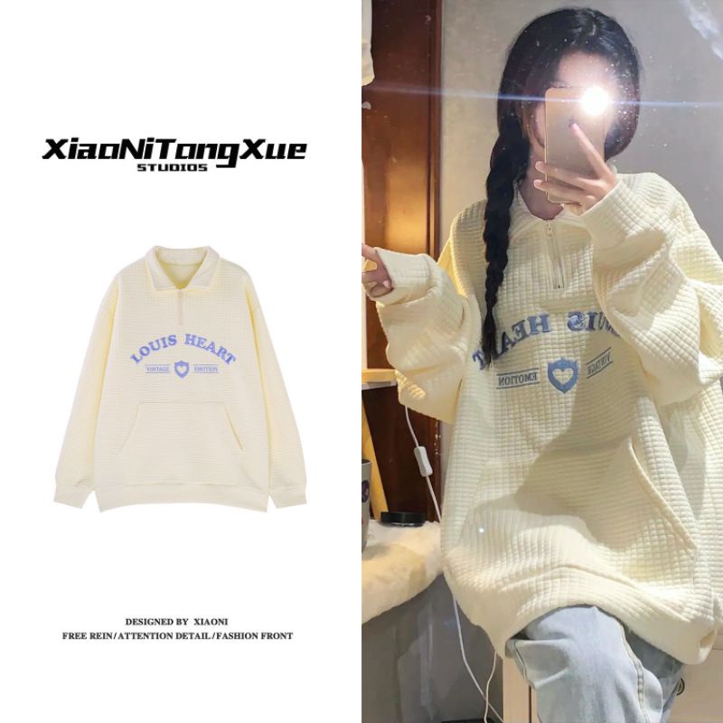 Áo thu - đông louis heart cổ khoá