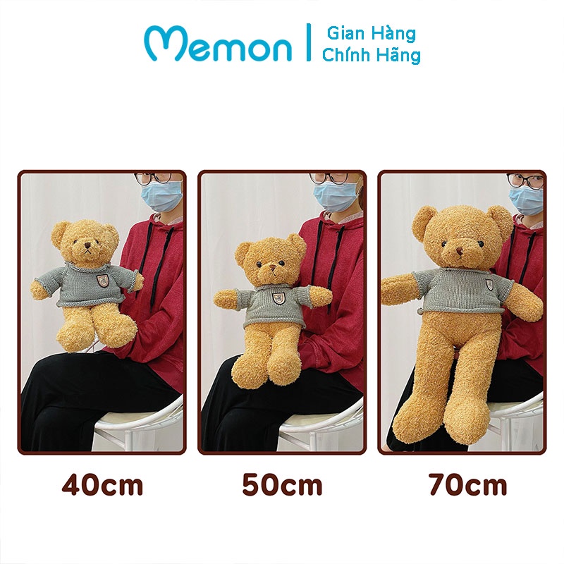 Gấu Bông Teddy Head Tales Nhồi Gòn Cao Cấp Memon