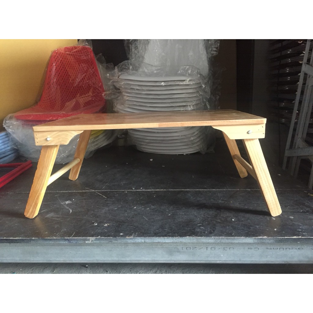 Bàn gấp mặt gỗ cao su chân thang Gem Decor