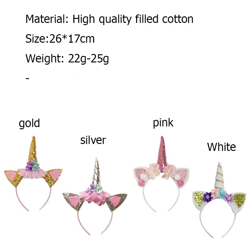 Băng Đô Cài Tóc Hình Sừng Kì Lân Dễ Thương