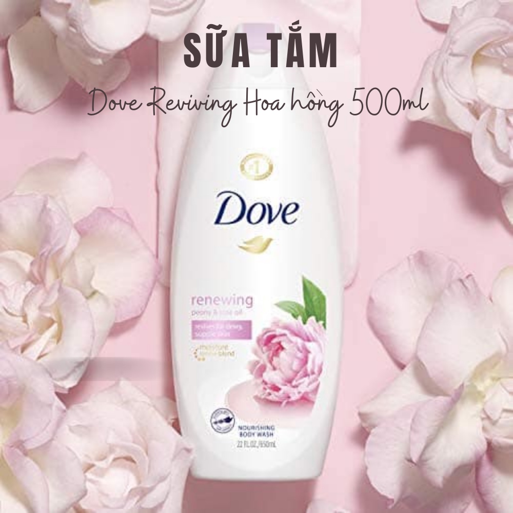 Sữa tắm dove 500ml giúp làm sạch, dưỡng ẩm và nuôi dưỡng làn da từ bên trong thích hợp cho mọi loại da