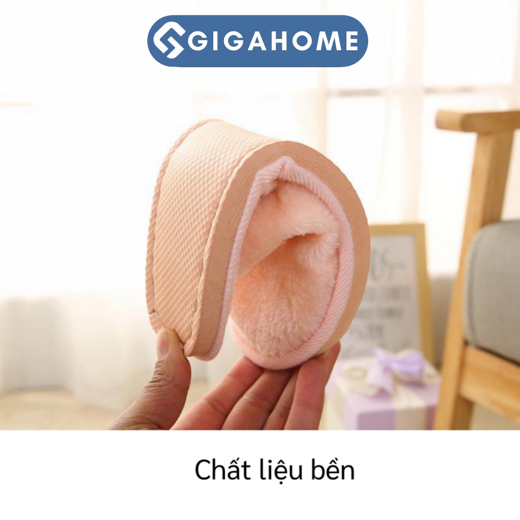 Dép Lông Nam Nữ Cao Đi Trong Nhà, Văn Phòng GIGAHOME Giữ Ấm Đôi Chân 8932