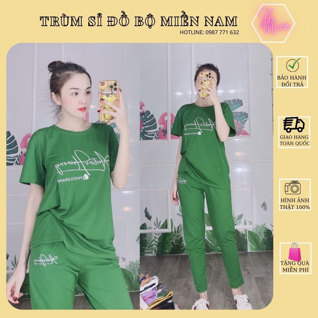 ❤️[KHAI TRƯƠNG BÁN GIÁ VỐN] Đồ bộ thun cotton mặc nhà, đồ bộ nữ đẹp chất liệu thun cotton co giãn 4 chiều