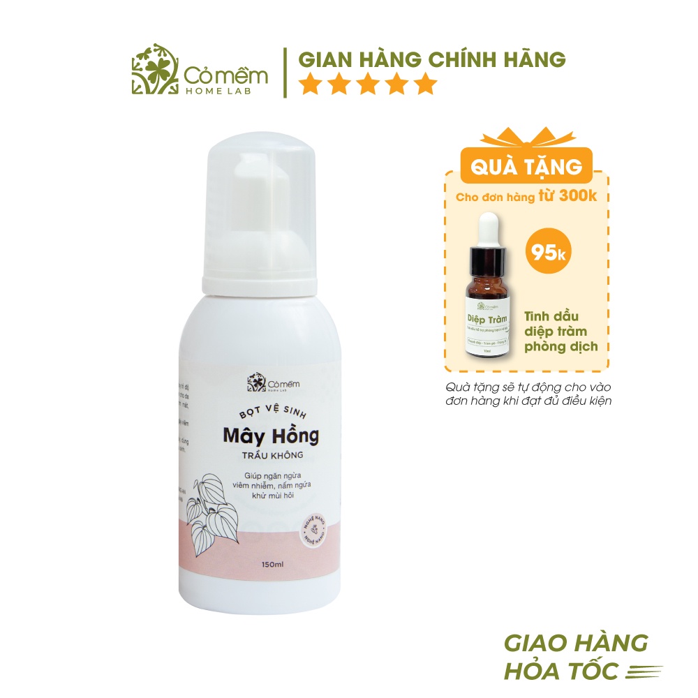 Bọt vệ sinh phụ nữ Mây Hồng Cỏ Mềm 150ml