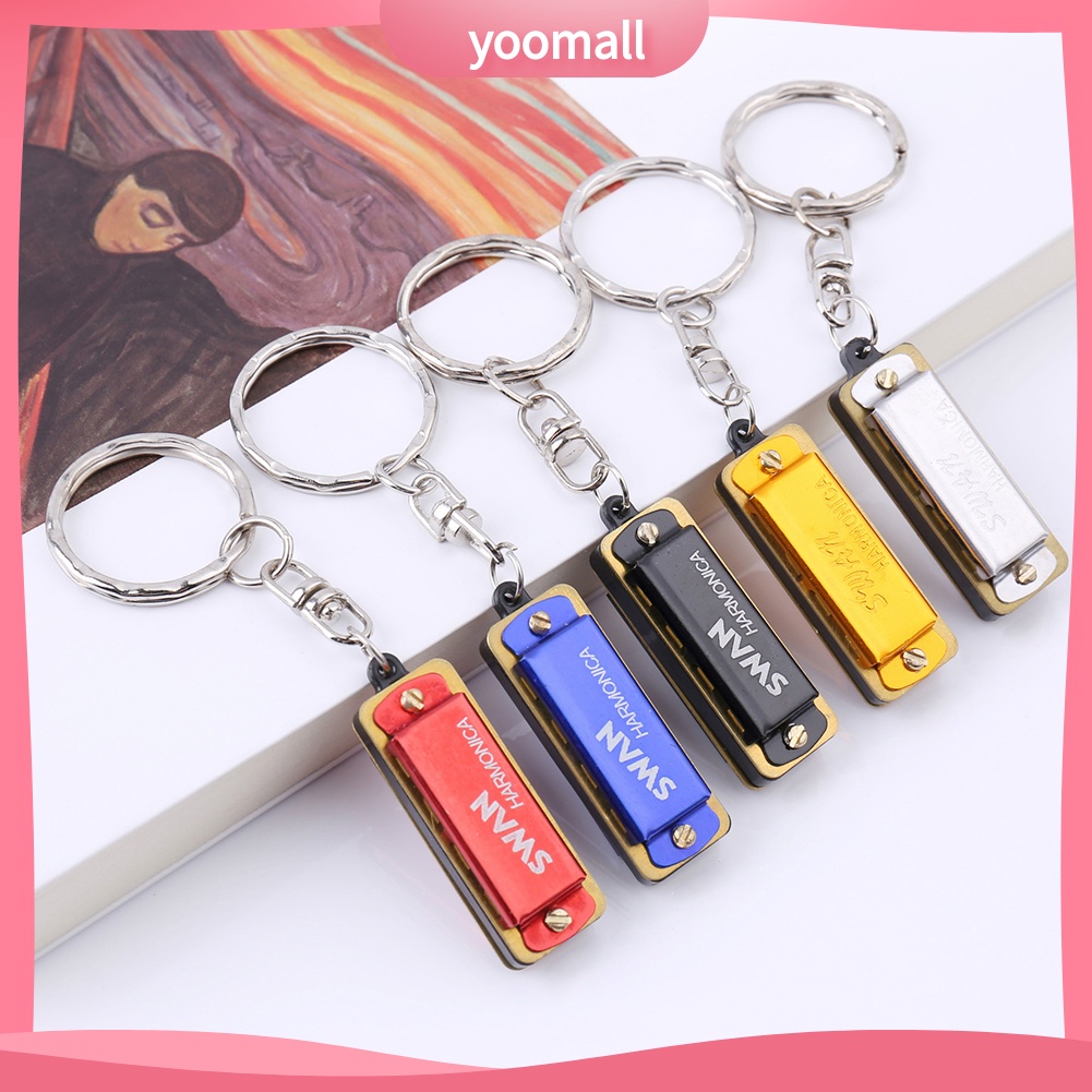Móc Khóa Kèn Harmonica 4 Lỗ 8 Tông Đồ Chơi Cho Bé