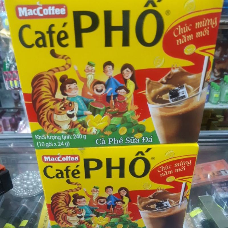 Now ship - Hộp cafe Phố sữa đá 10 gói × 24 g