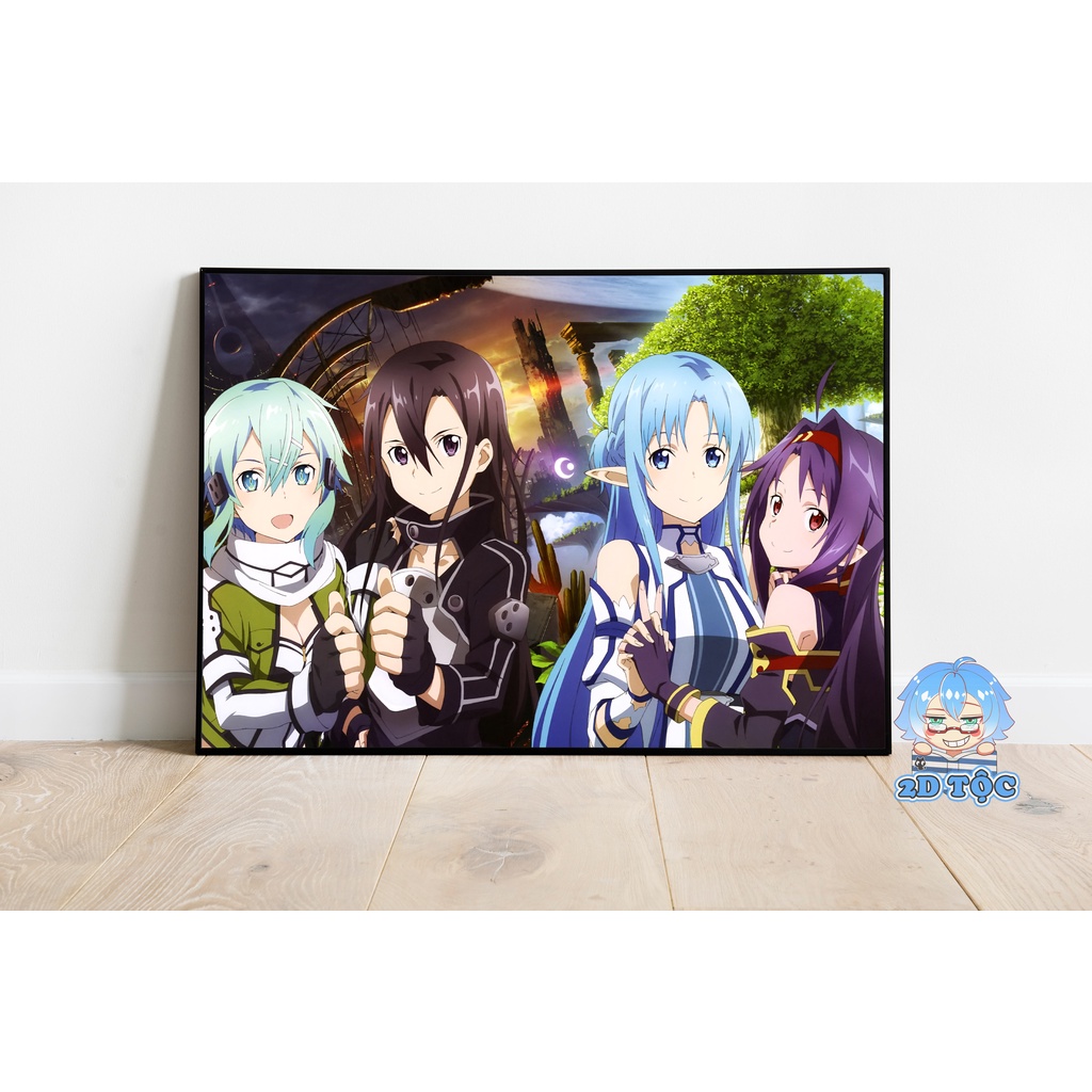 Ảnh poster A3 dán tường cao cấp Yuuki Asuna (19) Anime Manga Sword Art Online  by 2D Tộc Shop