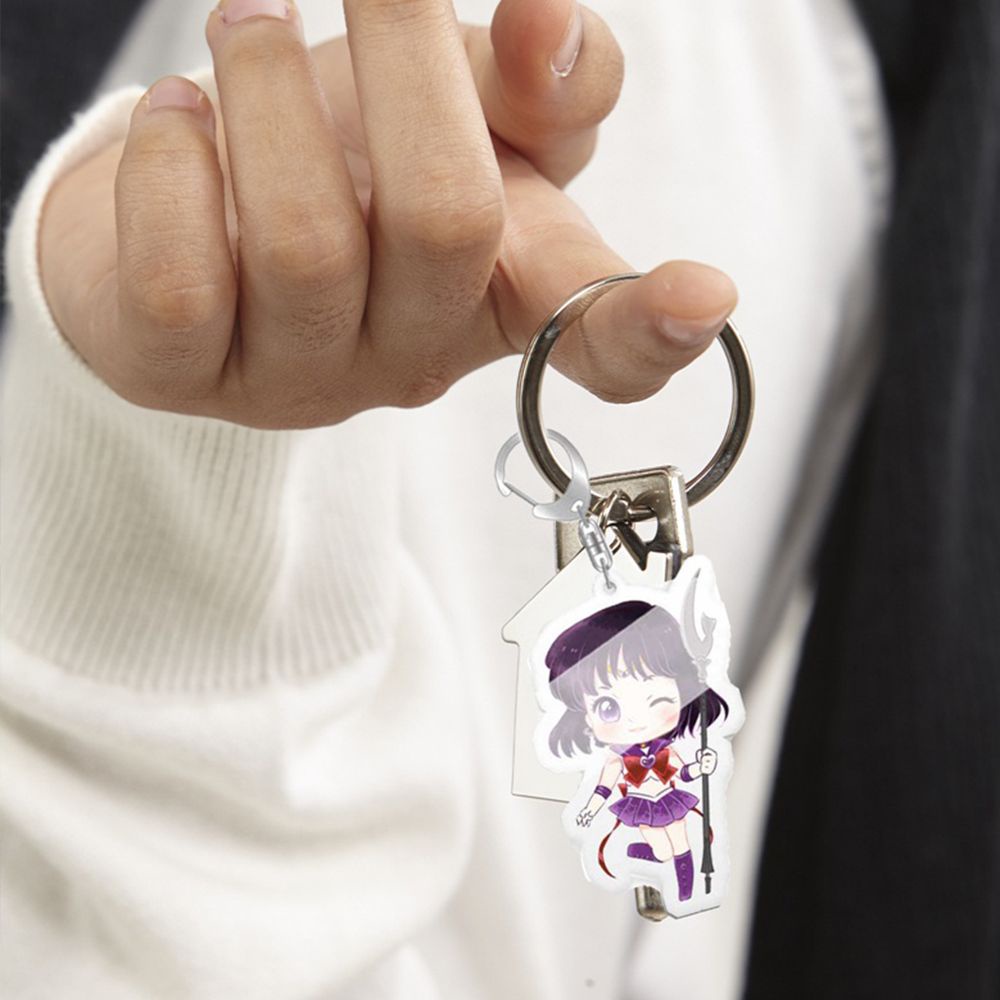 Móc khóa hai mặt bằng acrylic hình Sailor Moon dễ thương