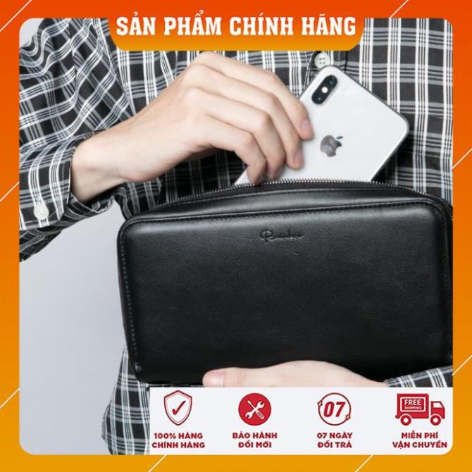 Ví cầm tay nam đa năng da bò Nappa RBMLC - 001 DDE