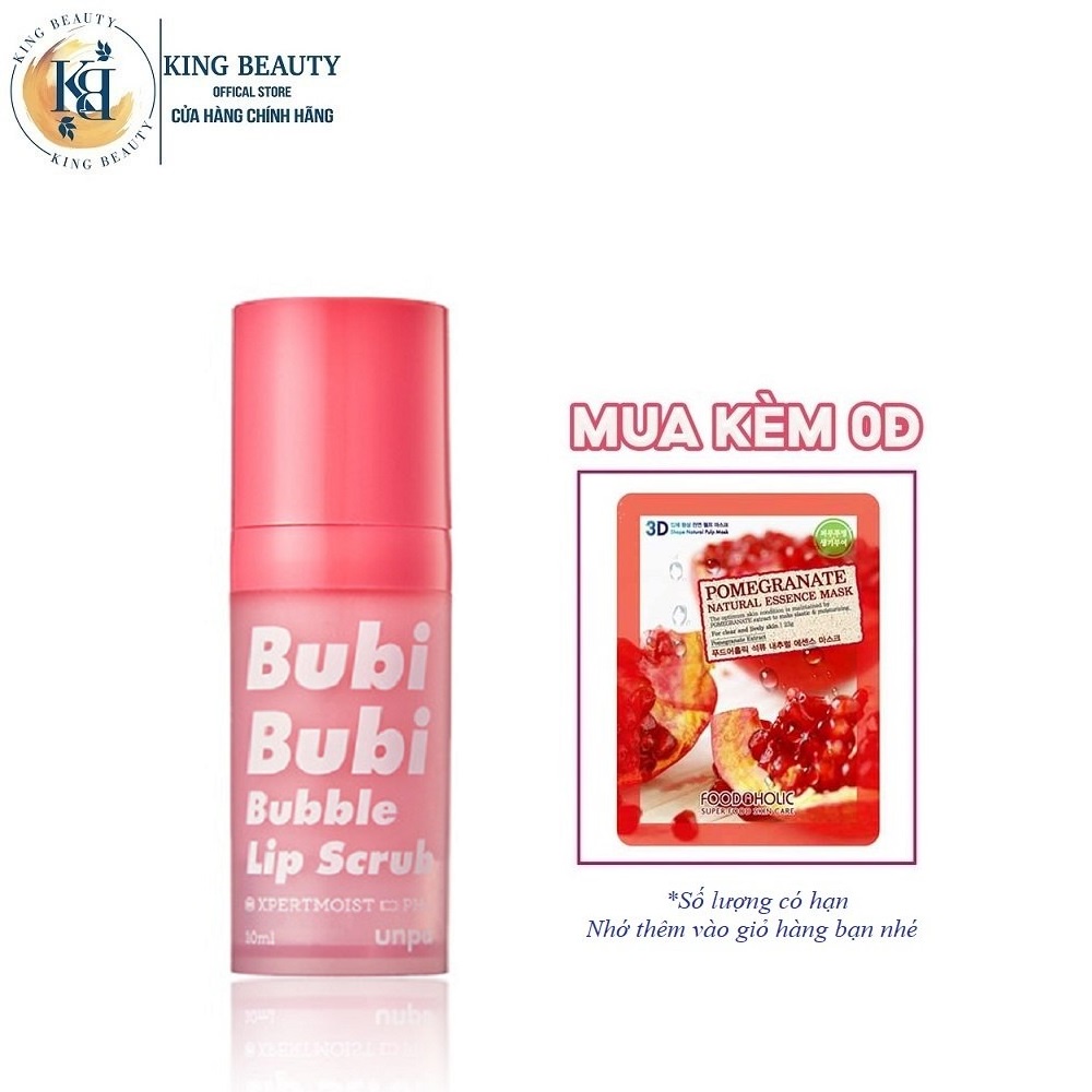 Tẩy Tế Bào Chết Môi Sủi Bọt Bubi Bubi Bubble Lip Scrub 10ml