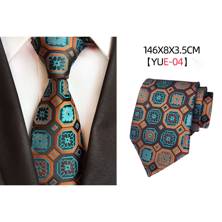 Cà Vạt Họa Tiết Hoa Lớn 8cm Chất Liệu Polyester Thời Trang Cho Nam