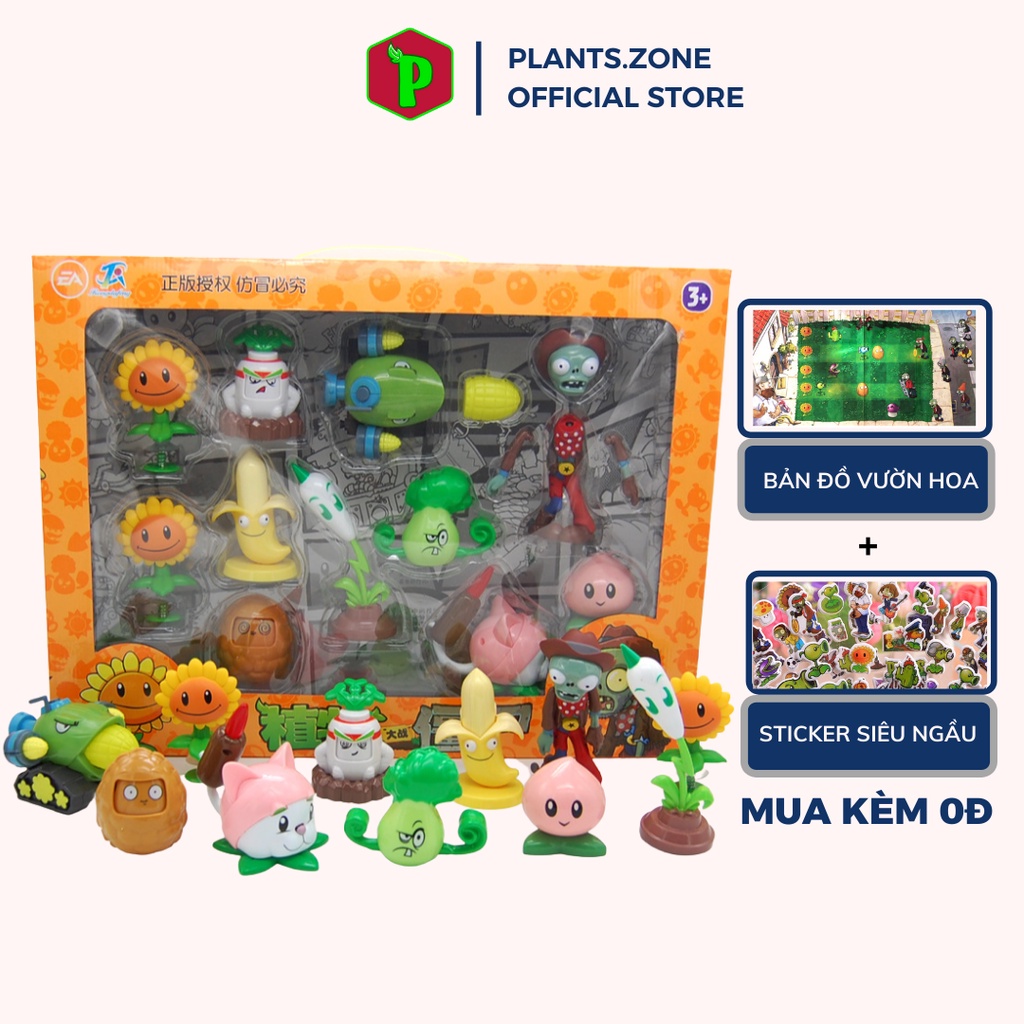 Plants vs Zombies – Bộ Đồ Chơi Hoa Quả Nổi Giận – Phiên Bản Đặc Biệt, 12 Chi Tiết, Hiệu Ứng Ánh Sáng Và Âm Thanh,Cỡ Lớn