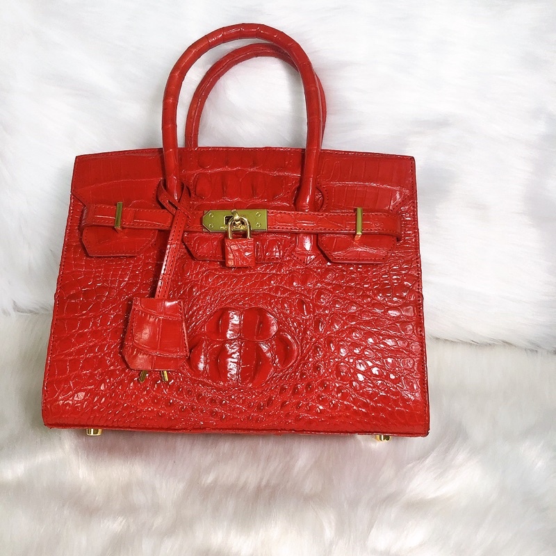 Túi da cá sấu thật 100% size 30cm và size 27