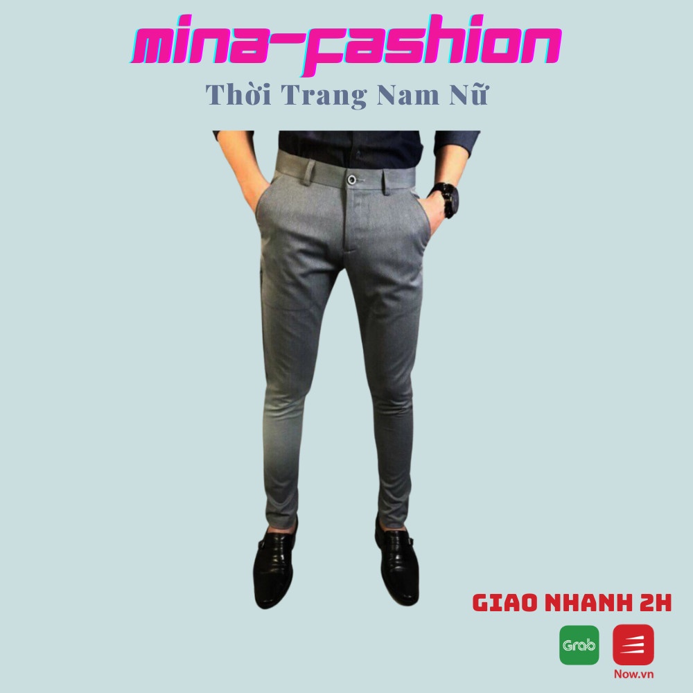 Quần Âu Màu Đen Dài Dành Cho Nam QTANA14 MinaFashion