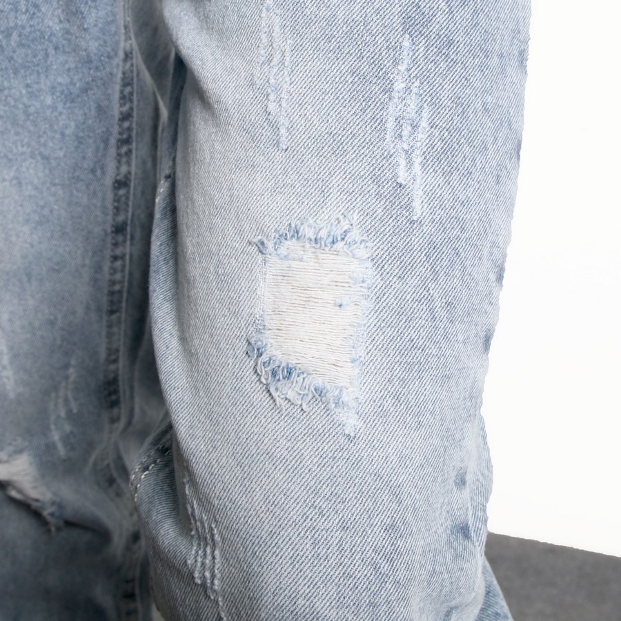Quần jean nam xanh bạc vải đẹp không phai màu TS497 Tronshop