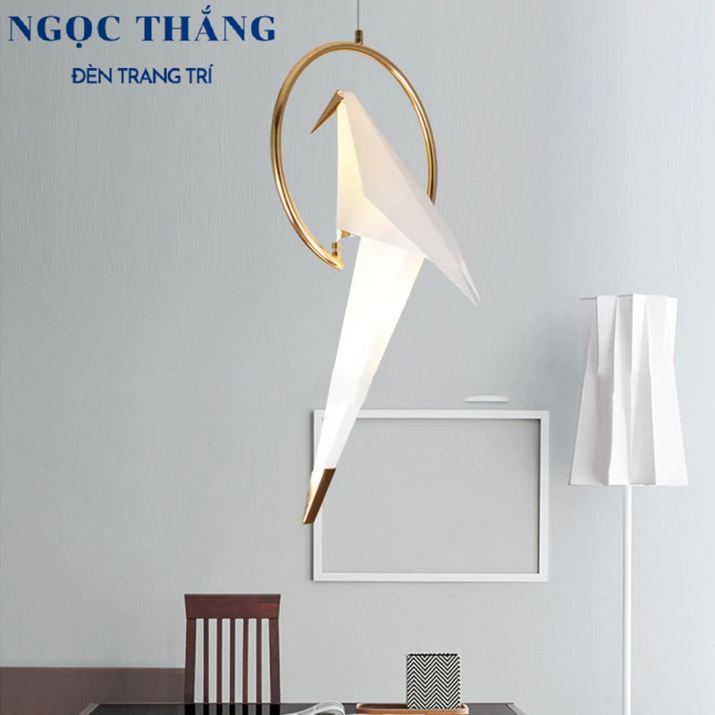 Đèn Led thả trần chim hạc trang trí phòng khách bàn ăn T68B Ngọc Thắng